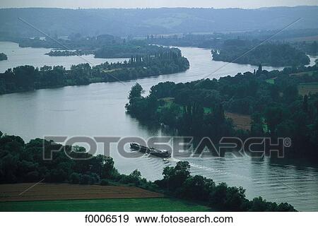 France, Normandy, The Seine river, aerial view View Large Photo Image Stock Photo - France, Normandy, The Seine river, aerial view. Fotosearch