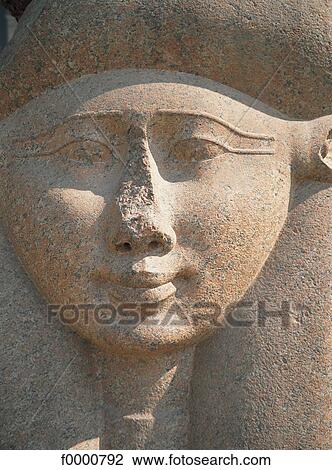 Stock Image - Egyp, Cairo, Antiquity Museum, Hathor's Head. Fotosearch