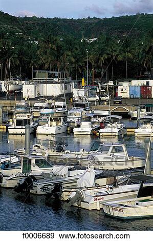 Reunion, Boats in harbour View Large Photo Image Stock Photo - Reunion, Boats in harbour. Fotosearch