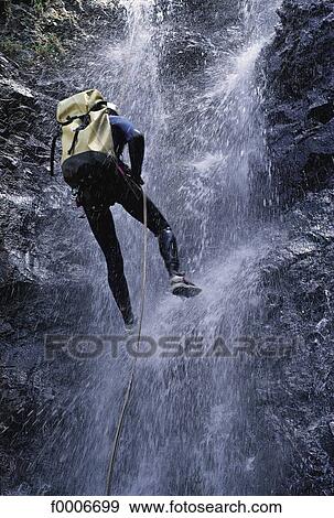 Reunion, Canyoning in the Gaubert canyon View Large Photo Image Stock Photo - Reunion, Canyoning in the Gaubert canyon . Fotosearch
