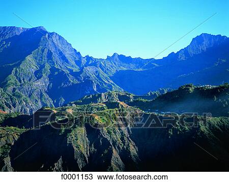 Reunion, Cirque of Cilaos View Large Photo Image Stock Image - Reunion, Cirque of Cilaos. Fotosearch