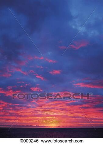 Reunion, Indian Ocean, sunset View Large Photo Image Stock Photograph - Reunion, Indian Ocean, sunset. Fotosearch