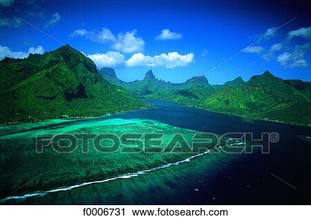 French Polynesia, Moorea, aerial view View Large Photo Image Stock Image - French Polynesia, Moorea, aerial view. Fotosearch