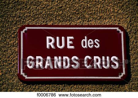 Stock Photograph - Burgundy, Street plate. Fotosearch