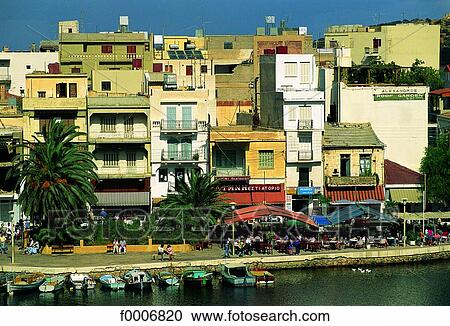 Greece, Crete, Agios Nikolaos View Large Photo Image Stock Image - Greece, Crete, Agios Nikolaos. Fotosearch