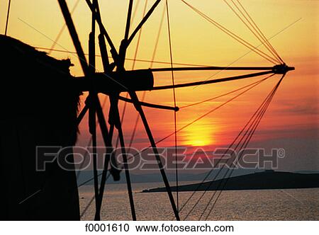 Greece, Mykonos Island at sunset View Large Photo Image Stock Image - Greece, Mykonos Island at sunset. Fotosearch