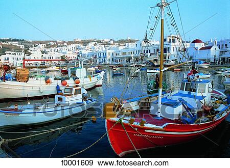 Greece, Mykonos Island View Large Photo Image Stock Photo - Greece, Mykonos Island. Fotosearch