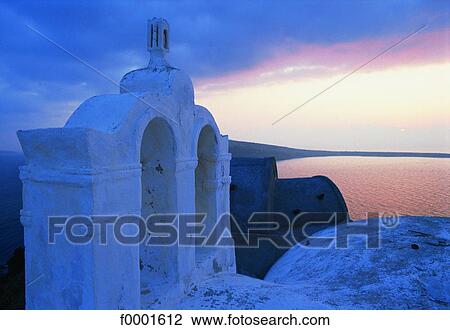 Greece, Santorini at sunset View Large Photo Image Stock Image - Greece, Santorini at sunset. Fotosearch