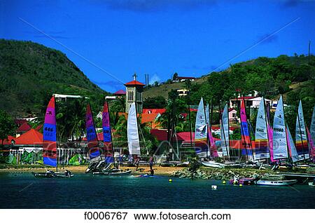 French West Indies, Guadeloupe, Les Saintes, sailboats View Large Photo Image Stock Photo - French West Indies, Guadeloupe, Les Saintes, sailboats. Fotosearch