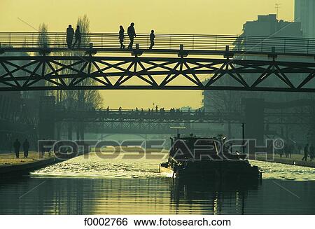 France, Paris, Barge on the Seine River View Large Photo Image Stock Photograph - France, Paris, Barge on the Seine River. Fotosearch
