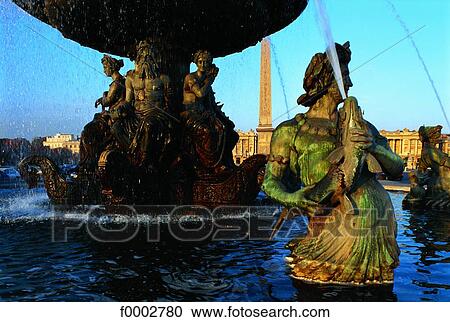 France, Paris, Fountain on Place de la Concorde View Large Photo Image Stock Image - France, Paris, Fountain on Place de la Concorde. Fotosearch