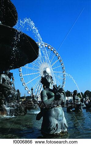 France, Paris, Fountain on Place de la Concorde View Large Photo Image Stock Photograph - France, Paris, Fountain on Place de la Concorde. Fotosearch