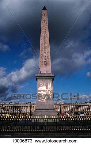 Stock Image - France, Paris, Obelisk on Place de la Concorde. Fotosearch