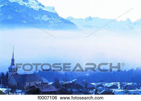 France, Alps, Combloux, village by the Mont Blanc View Large Photo Image Stock Photograph - France, Alps, Combloux, village by the Mont Blanc. Fotosearch