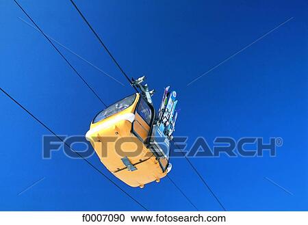 France, Alps, La Plagne, skiing cable car View Large Photo Image Stock Image - France, Alps, La Plagne, skiing cable car. Fotosearch