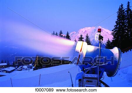 France, Alps, Mont Blanc, snow cannon View Large Photo Image Stock Photo - France, Alps, Mont Blanc, snow cannon. Fotosearch