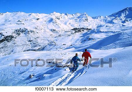 France, Alps, Val Thorens, skiers View Large Photo Image Stock Image - France, Alps, Val Thorens, skiers. Fotosearch