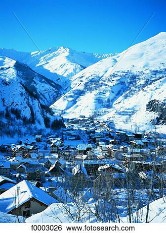 France, Alps, Valloire View Large Photo Image Stock Photograph - France, Alps, Valloire. Fotosearch