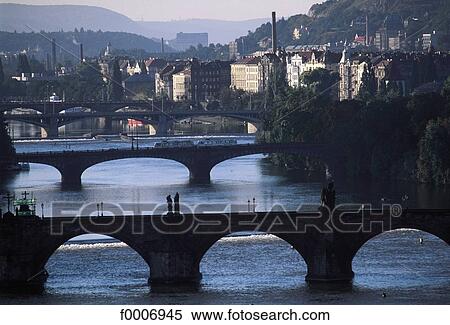 Stock Photography - Prague, Bridges on the Vlata River. Fotosearch