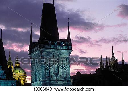 Prague, Clock tower View Large Photo Image Stock Photo - Prague, Clock tower. Fotosearch
