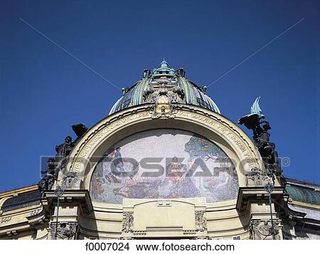 Prague, Municipal House fronton View Large Photo Image Picture - Prague, Municipal House fronton. Fotosearch