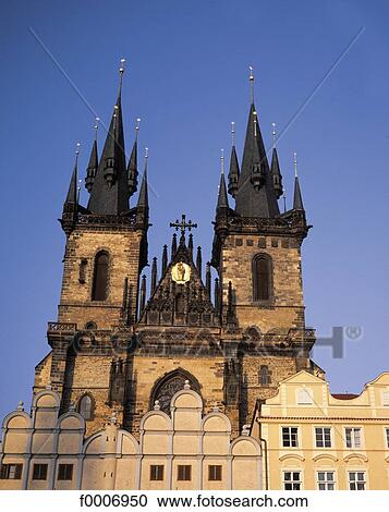 Prague, The Tyn cathedral View Large Photo Image Stock Image - Prague, The Tyn cathedral. Fotosearch