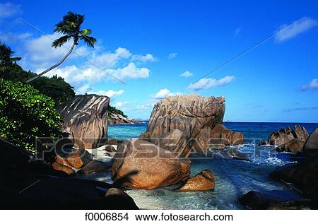 Seychelles, La Digue Island, granite rocks View Large Photo Image Picture - Seychelles, La Digue Island, granite rocks. Fotosearch