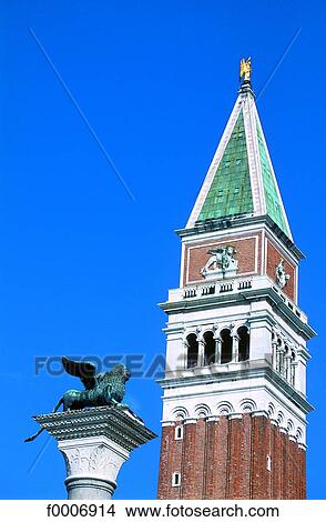 Italy, Venice, Campanile of Saint Mark's Square View Large Photo Image Picture - Italy, Venice, Campanile of Saint Mark's Square. Fotosearch
