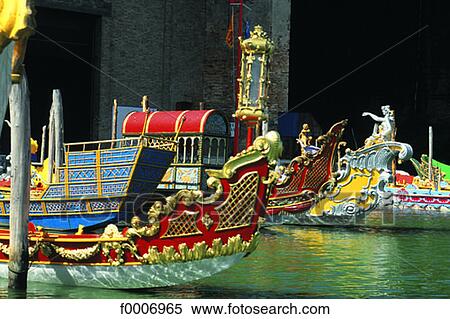 Italy, Venice, Decorated gondolas View Large Photo Image Stock Photography - Italy, Venice, Decorated gondolas. Fotosearch