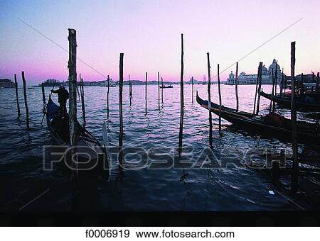 Italy, Venice, Gondolas on Grand Canal View Large Photo Image Stock Photo - Italy, Venice, Gondolas on Grand Canal. Fotosearch