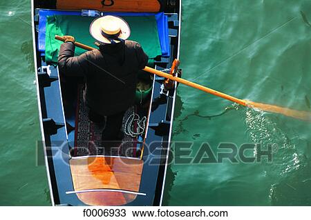 Italy, Venice, Gondolier seen from above View Large Photo Image Stock Image - Italy, Venice, Gondolier seen from above. Fotosearch