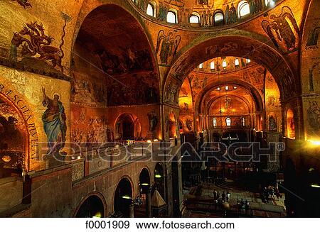 Stock Photo - Italy, Venice, Mosaic in Saint Mark Cathedral. Fotosearch