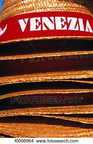 Italy, Venice, Pile of boater hats View Large Photo Image Picture - Italy, Venice, Pile of boater hats. Fotosearch