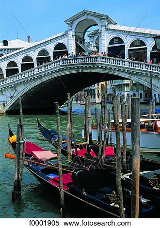 Italy, Venice, Rialto bridge and gondolas View Large Photo Image Stock Photography - Italy, Venice, Rialto bridge and gondolas. Fotosearch