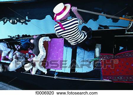 Stock Image - Italy, Venice, Walking by the water. Fotosearch