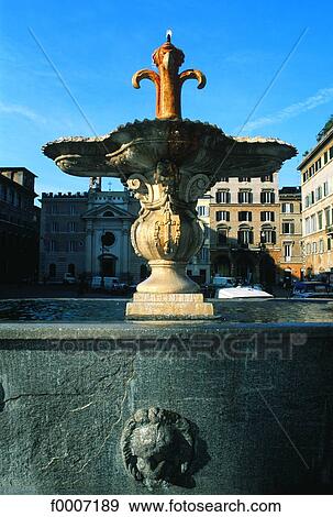 Italy, Rome, Farnese Palace square, fountain View Large Photo Image Stock Photo - Italy, Rome, Farnese Palace square, fountain. Fotosearch