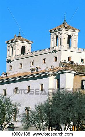 Italy, Rome, Medicis Villa View Large Photo Image Stock Photo - Italy, Rome, Medicis Villa. Fotosearch