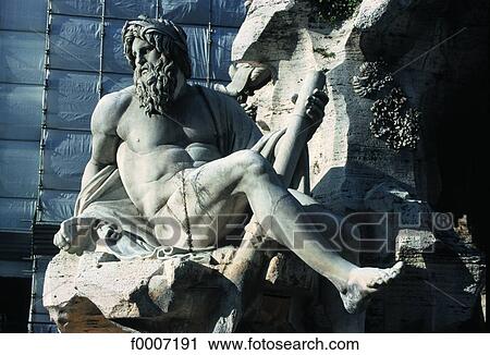 Italy, Rome, Piazza Navona, detail of the Neptune fountain View Large Photo Image Stock Image - Italy, Rome, Piazza Navona, detail of the Neptune fountain. Fotosearch