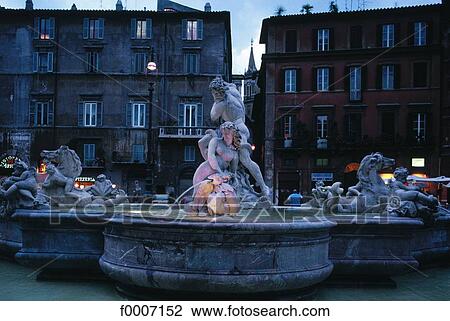 Italy, Rome, Piazza Navona, fountain of Neptune View Large Photo Image Stock Image - Italy, Rome, Piazza Navona, fountain of Neptune. Fotosearch