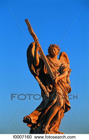 Italy, Rome, Ponte San Angelo angel View Large Photo Image Stock Image - Italy, Rome, Ponte San Angelo angel. Fotosearch