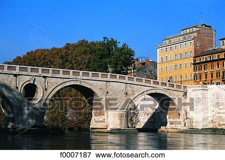 Stock Photo - Italy, Rome, Sixtus Bridge. Fotosearch