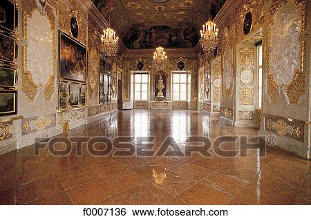 Stock Photograph - Vienna, Ballroom at the Castle of Belvedere. Fotosearch