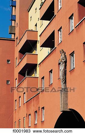 Stock Image - Vienna, Colorful modern building. Fotosearch