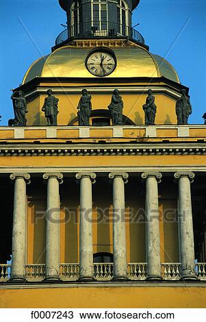 Stock Image - Russia, Saint Petersburg, Belfry of the Admiralty. Fotosearch
