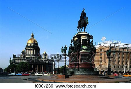 Russia, Saint Petersburg, St Isaac Cathedral and Astoria Hotel View Large Photo Image Stock Photograph - Russia, Saint Petersburg, St Isaac Cathedral and Astoria Hotel. Fotosearch