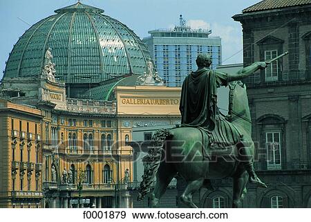 Italy, Naples, equestrian statue View Large Photo Image Stock Photo - Italy, Naples, equestrian statue. Fotosearch