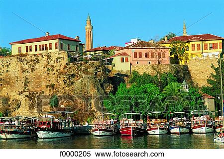 Turkey, Antalya, Port View Large Photo Image Stock Photography - Turkey, Antalya, Port. Fotosearch