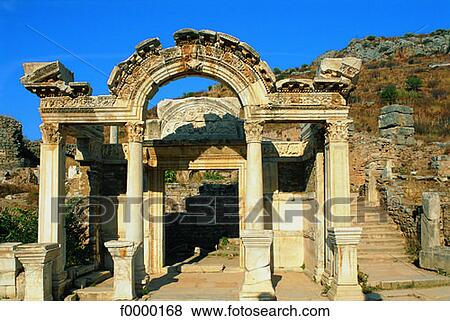 Turkey, Epesus, Hadrien Temple View Large Photo Image Stock Photo - Turkey, Epesus, Hadrien Temple. Fotosearch