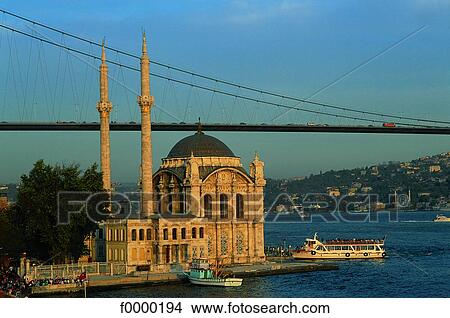 Picture - Turkey, Istanbul, Mosque on the Bosporus. Fotosearch