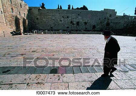 Jerusalem, Old man going towards the Wailing Wall View Large Photo Image Stock Image - Jerusalem, Old man going towards the Wailing Wall. Fotosearch